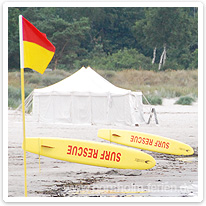 Bewachter Surfstrand in Balka bornholm, balka, strand