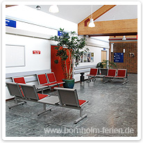 Wartebereich im Bornholm Lufthavn Wartebereich im Bornholm Lufthavn