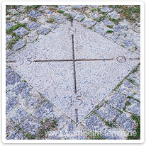 Bornholms Geografischer Knotenpunkt nahe Slusegård geografischer fixpunkt, geografsk knudepunkt, slusegaard, bornholm