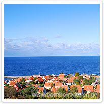 Blick vom Bokul auf Gudhjem ostsee, gudhjem, bornholm