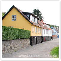 Historische Häuser in Vang haeuser, bornholm, vang