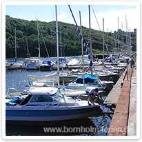 Hammerhavn am Fuß der Burg Hammershus hammerhafen, bornholm