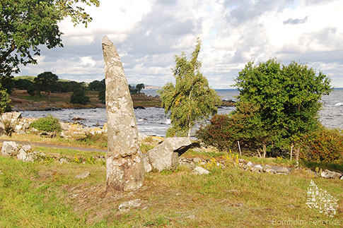 Der grosse Bautastein der Hellig Kvinde, Insel Bornholm, Daenemark