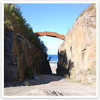 Die Brücke über den Steinbruch bruecke, steinbruch, bornholm, vang
