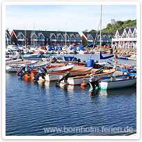 Der moderne Yachthafen von Hasle yachthafen, bornholm, hasle