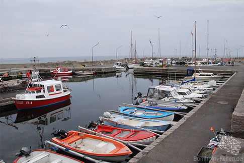 Am Hafen von Årsdale, Insel Bornholm, Dänemark