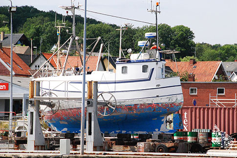 Boot, Werft, Hafen, Tejn, Insel Bornholm, Daenemark