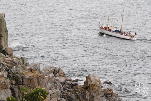 Bootsausflug mit der M/S Thor von Gudhjem zu den Helligdomsklippen, Insel Bornholm, Daenemark