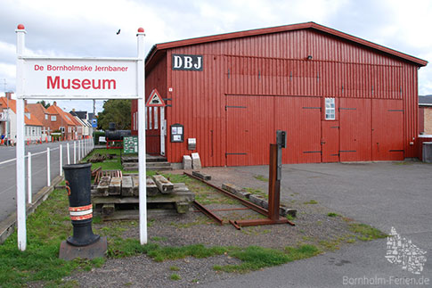 Bornholms Eisenbahnmuseum in Nexoe, Insel Bornholm, Daenemark