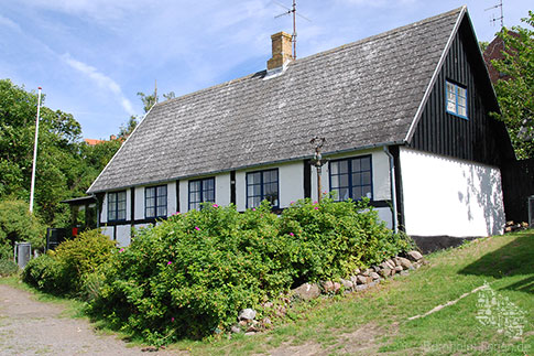 Typisches historisches Haus in Vang, Insel Bornholm, Dänemark