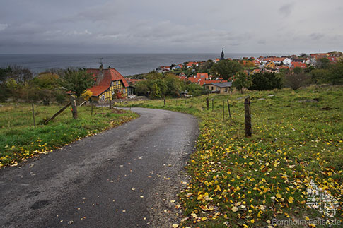 Herbstliches Gudhjem - zu jeder Jahreszeit schoen, Insel Bornholm, Daenemark