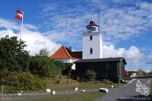 Leuchtturm Hammerodde Fyr oder Lille Fyr, Insel Bornholm, Daenemark