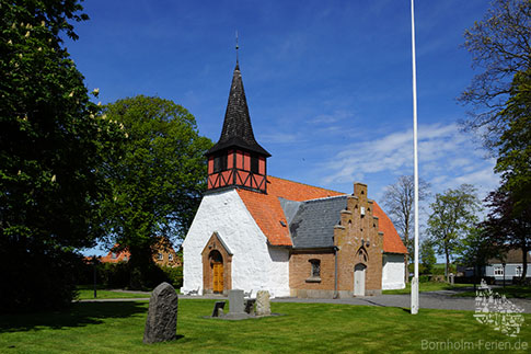 Die Hasle Kirche im Westen Bornholms, Dänemark