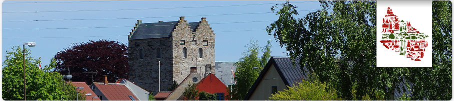 Die Aa Kirche in Aakirkeby, Insel Bornholm, Daenemark