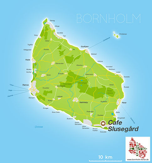 Karte, Slusegård, Insel Bornholm, Daenemark