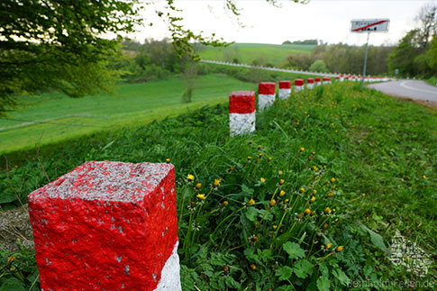 Beliebtes Fotomotiv - Der Simblegårdsvej in Richtung Hasle, Insel Bornholm, Dänemark