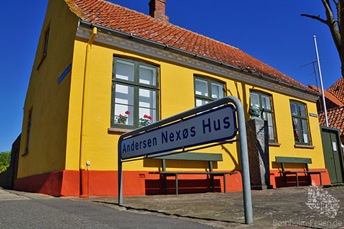 Das Wohnhaus von Martin Andersen Nexoa in Nexoe im Osten der Insel Bornholm, Daenemark