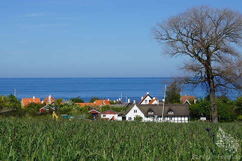 Blick auf Melsted und die Ostsee, Insel Bornholm, Dänemark