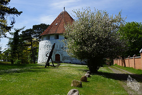Der Pulverturm des Kastells von Rønne, Bornholm