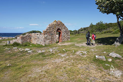 Die Ruine von Salomons Kapel, Insel Bornholm, Daenemark