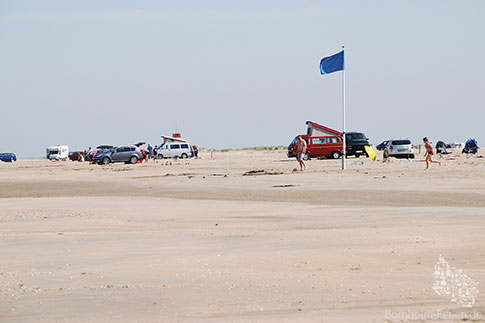 Am breiten Sandstrand von Lakolk auf der Insel Rømø, Dänemark