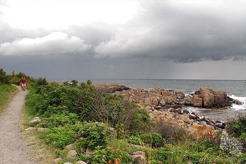 Hammertour, Wanderweg, Sandvig, Insel Bornholm, Daenemark