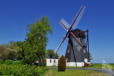 Windmuehle, Insel Bornholm, Ostsee, Daenemark